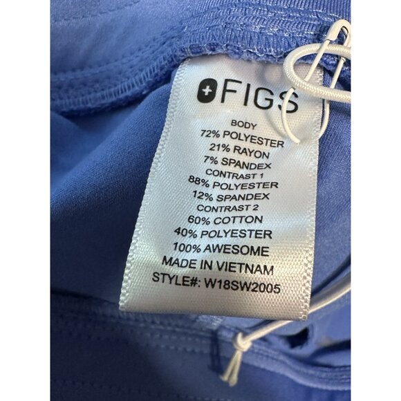 FIGS Woman’s XXL Zamora Jogger Scrub Pants  Blue Women's High Waisted Drawstring - Picture 6 of 10